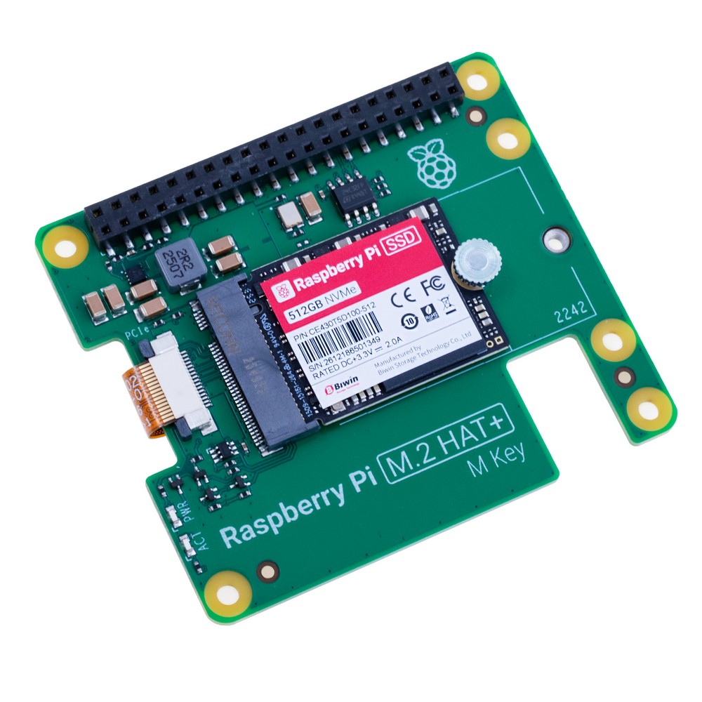 Erweiterungsmodul RASPBERRY PI HAT+ SSD Kit for Raspberry Pi 5 512GB SC1676 Erweiterungsmodul RASPBERRY PI HAT+ SSD Kit for Raspberry Pi 5 512GB SC1676