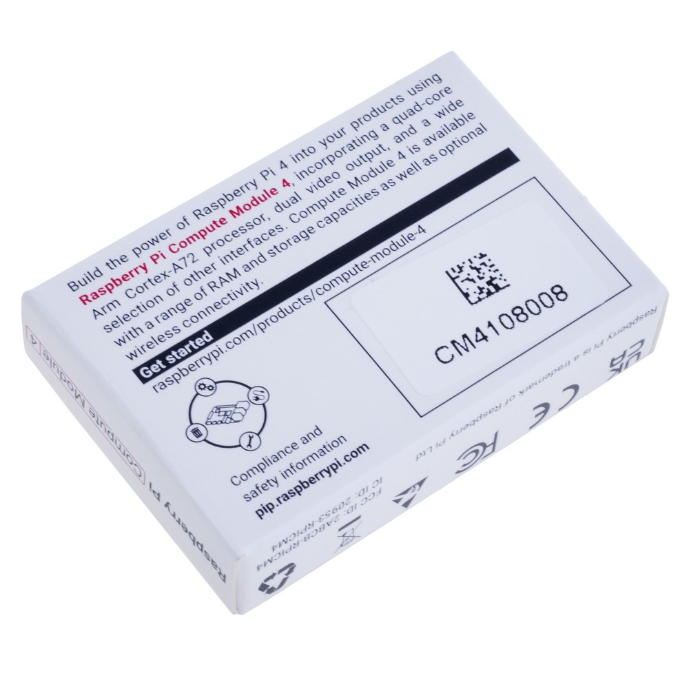 Мікрокомп'ютер Raspberry Pi Compute Module 4, 8GB RAM, 8GB eMMC з Wi-Fi (CM4108008) Мікрокомп'ютер Raspberry Pi Compute Module 4, 8GB RAM, 8GB eMMC з Wi-Fi (CM4108008)