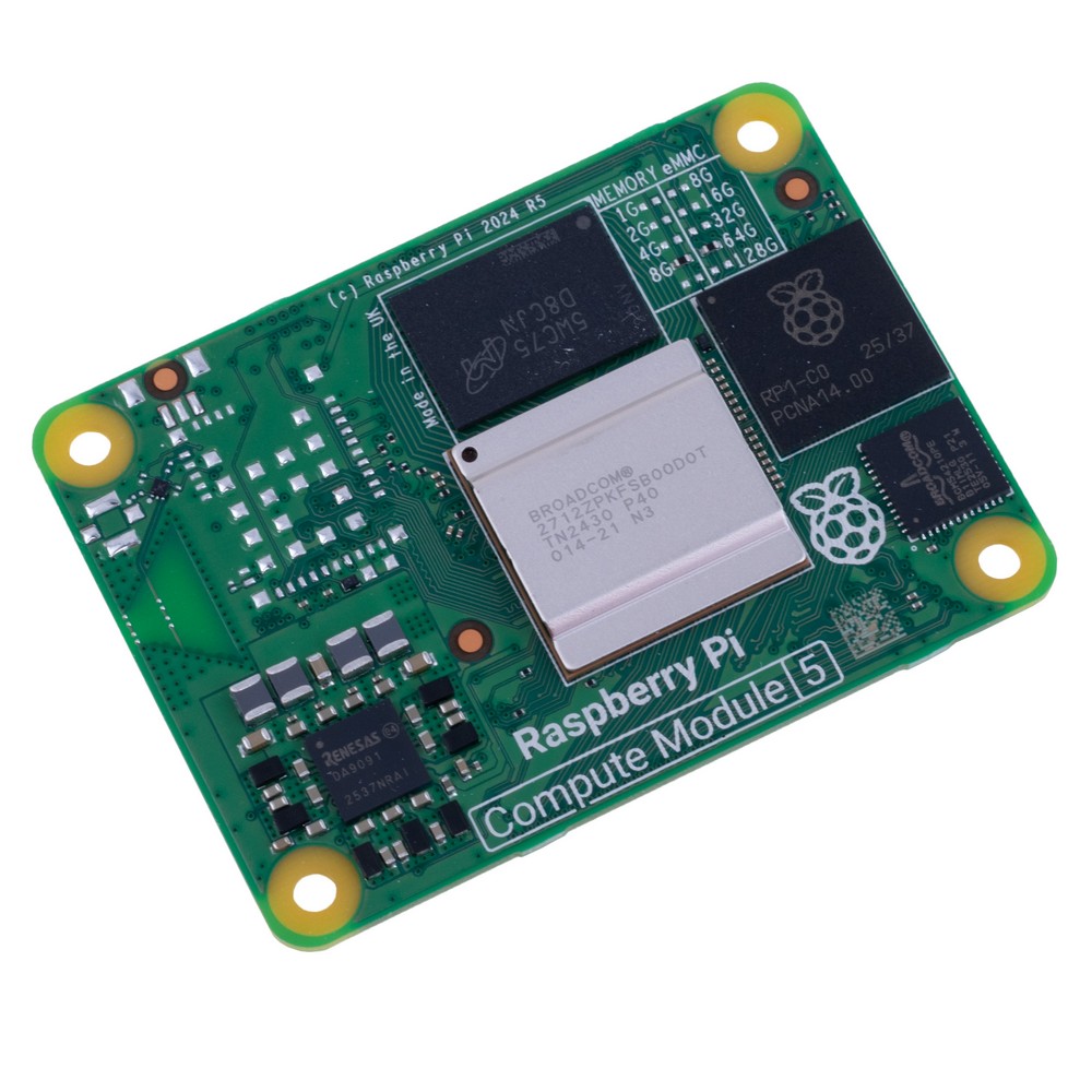 Raspberry Pi Compute module 5 "CM5", 8GB RAM/64GB eMMC, ohne Wi-Fi, CM5008064