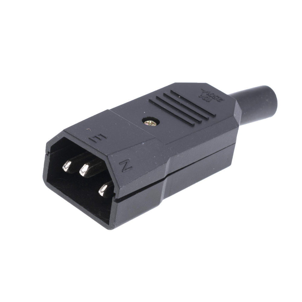 Steckverbinder AC-101 auf Netzkabel 220V 10А (3 Stecker in Buchse) Steckverbinder AC-101 auf Netzkabel 220V 10А (3 Stecker in Buchse)
