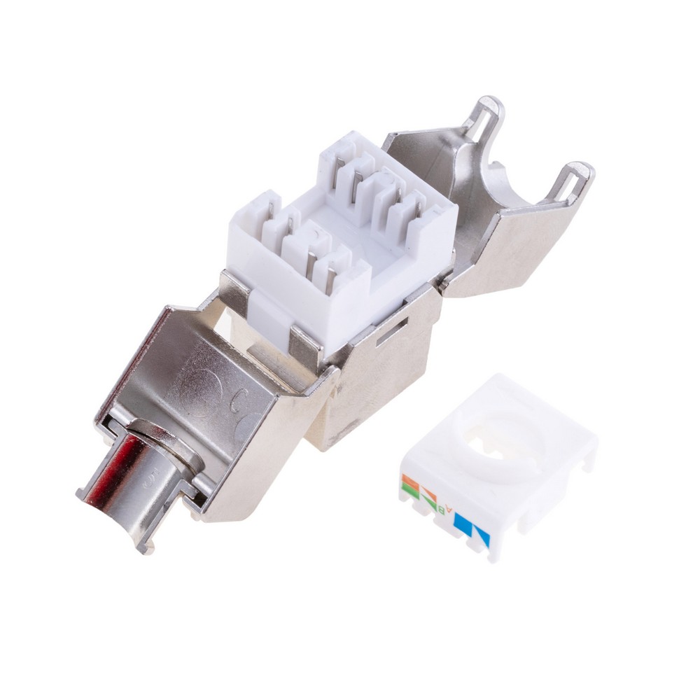 RJ45 конектор 8P8C "мама" Cat7 для монтажу без обтиску MKC7-XHJ