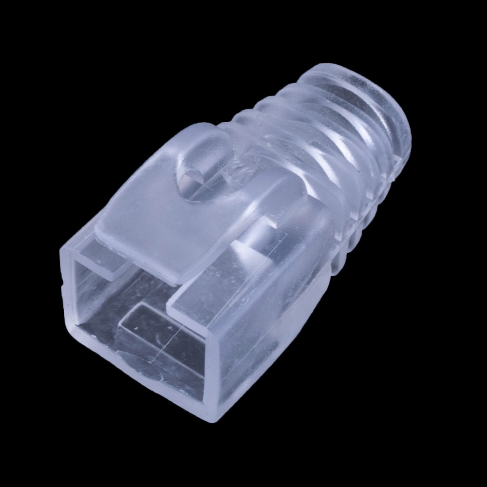 Ковпачок на RJ45 Cat6A/Cat7, прозорий, для кабелю діаметром 6,5-7,5мм HT-H775TP-100 Ковпачок на RJ45 Cat6A/Cat7, прозорий, для кабелю діаметром 6,5-7,5мм HT-H775TP-100