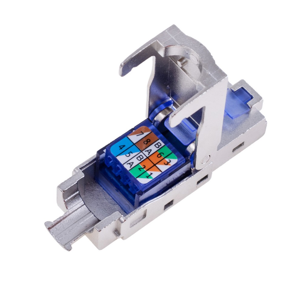 RJ45 конектор "тато" 40Gbps Cat8 для монтажу без обтиску. MRC8-N1-BK