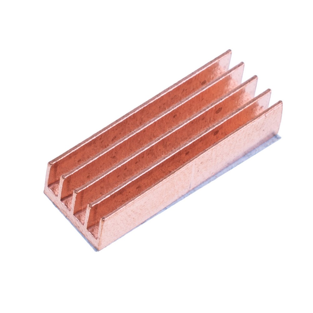 Радіатор мідний 22x8x5 mm Радіатор мідний 22x8x5 mm