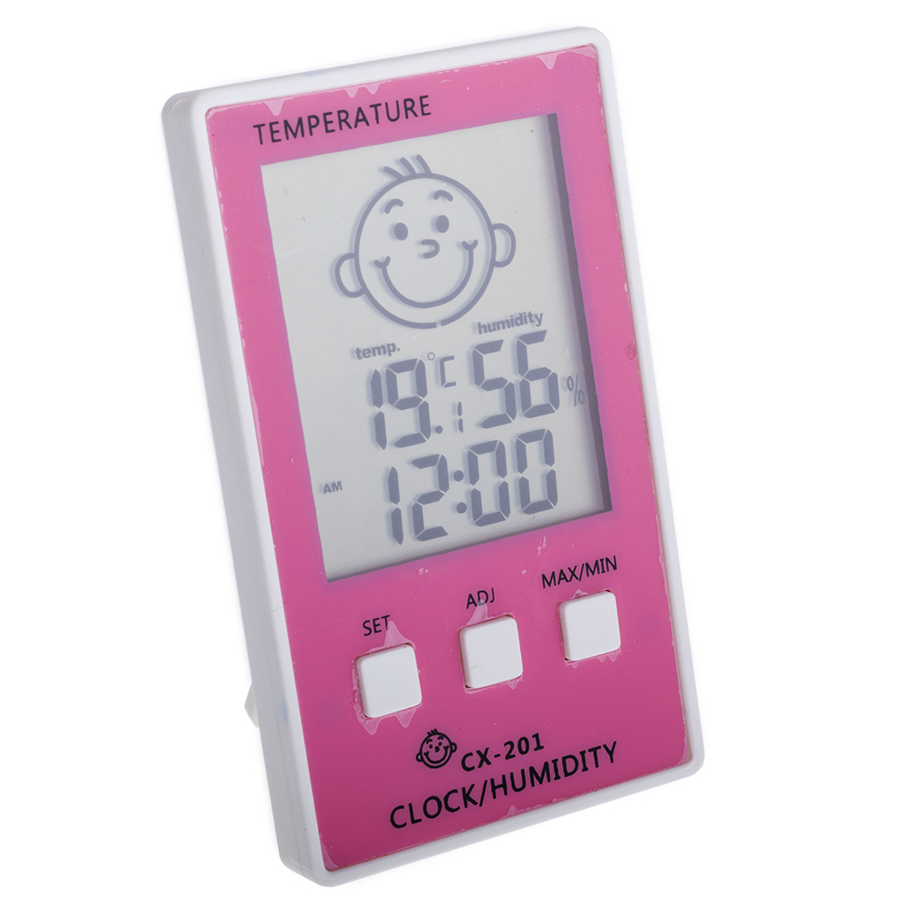 Часы комнатные с датчиком  влажности и температуры (CX-201)