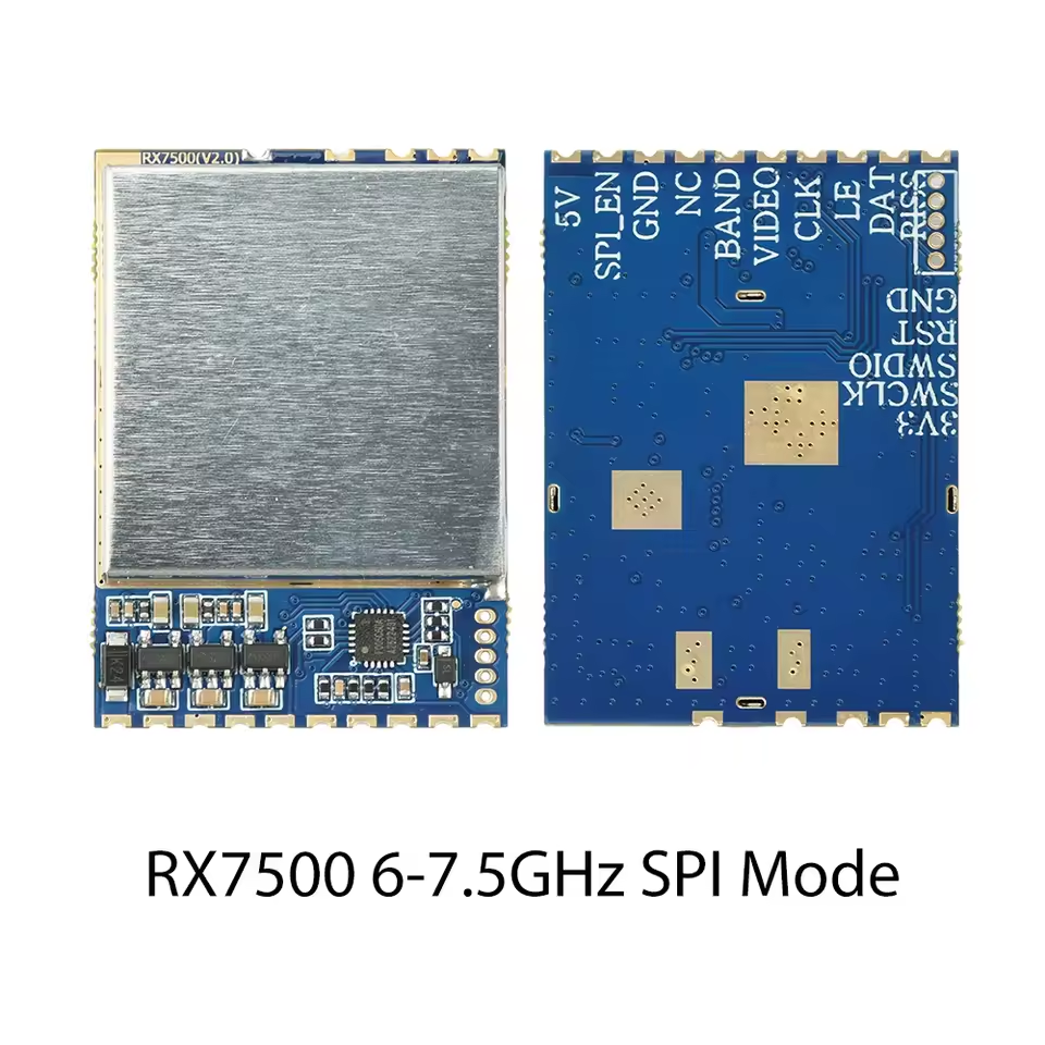 Модуль відеоприймача RX7500 6000...7500MHz, -95dBm, SPI Модуль відеоприймача RX7500 6000...7500MHz, -95dBm, SPI