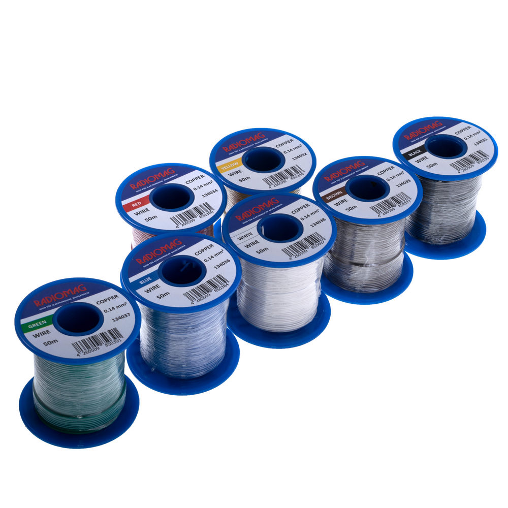 Litzensortiment 0,14mm² Kupfer PVC 7-farbig 50m Spulen