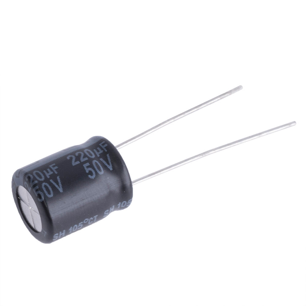 220uF 50V SH 10x12mm 105°C (SH050M0220A5S-1012-Yageo) (электролитический конденсатор)