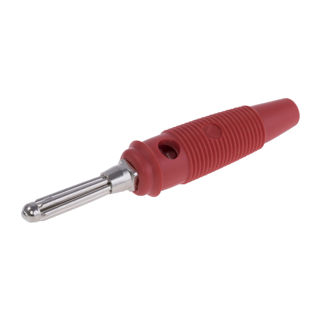 Stecker Banane, rot 4mm,  30A, 60V DC (BUELA30KRT)