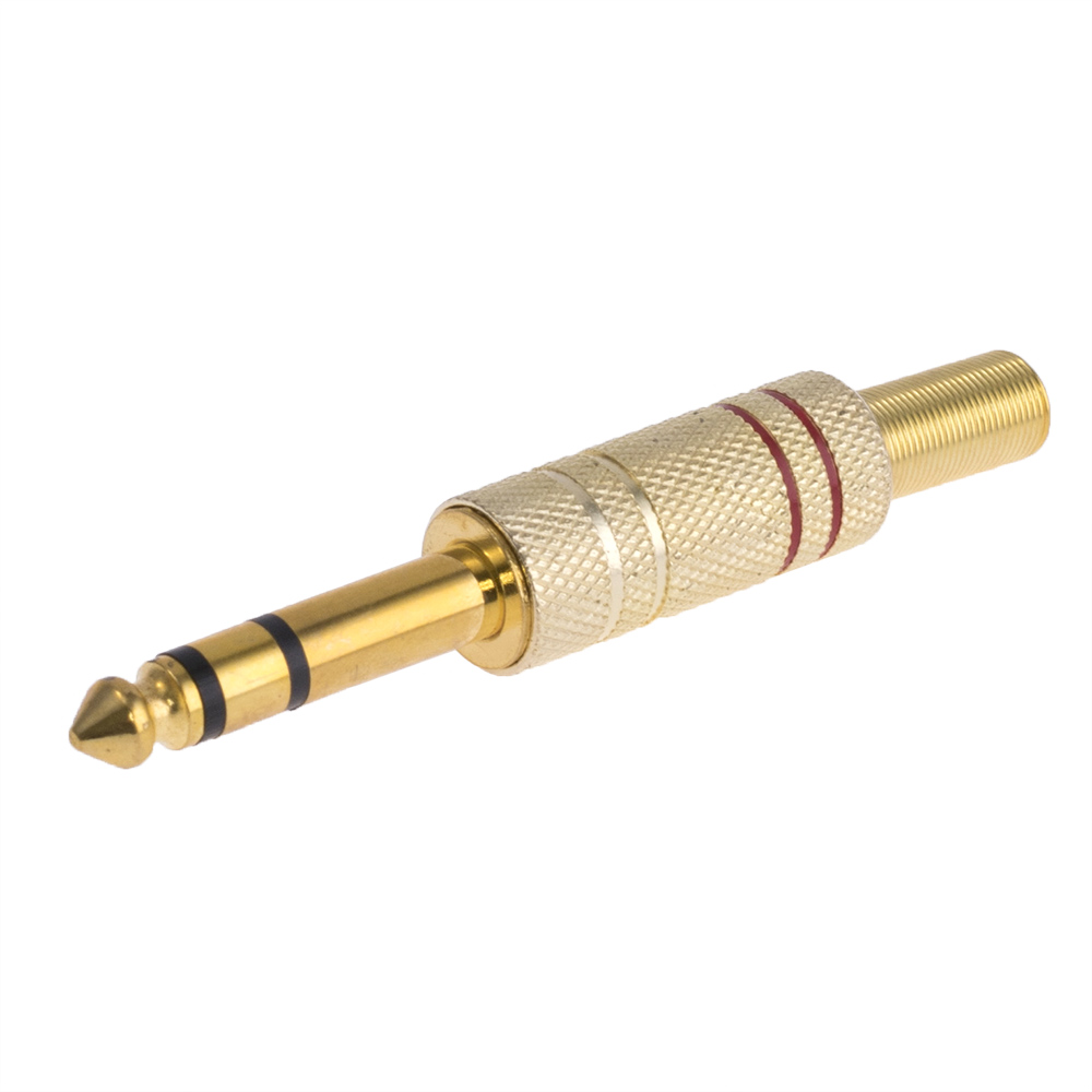 Stecker Stereo 6,3 vergoldet Stecker Stereo 6,3 vergoldet