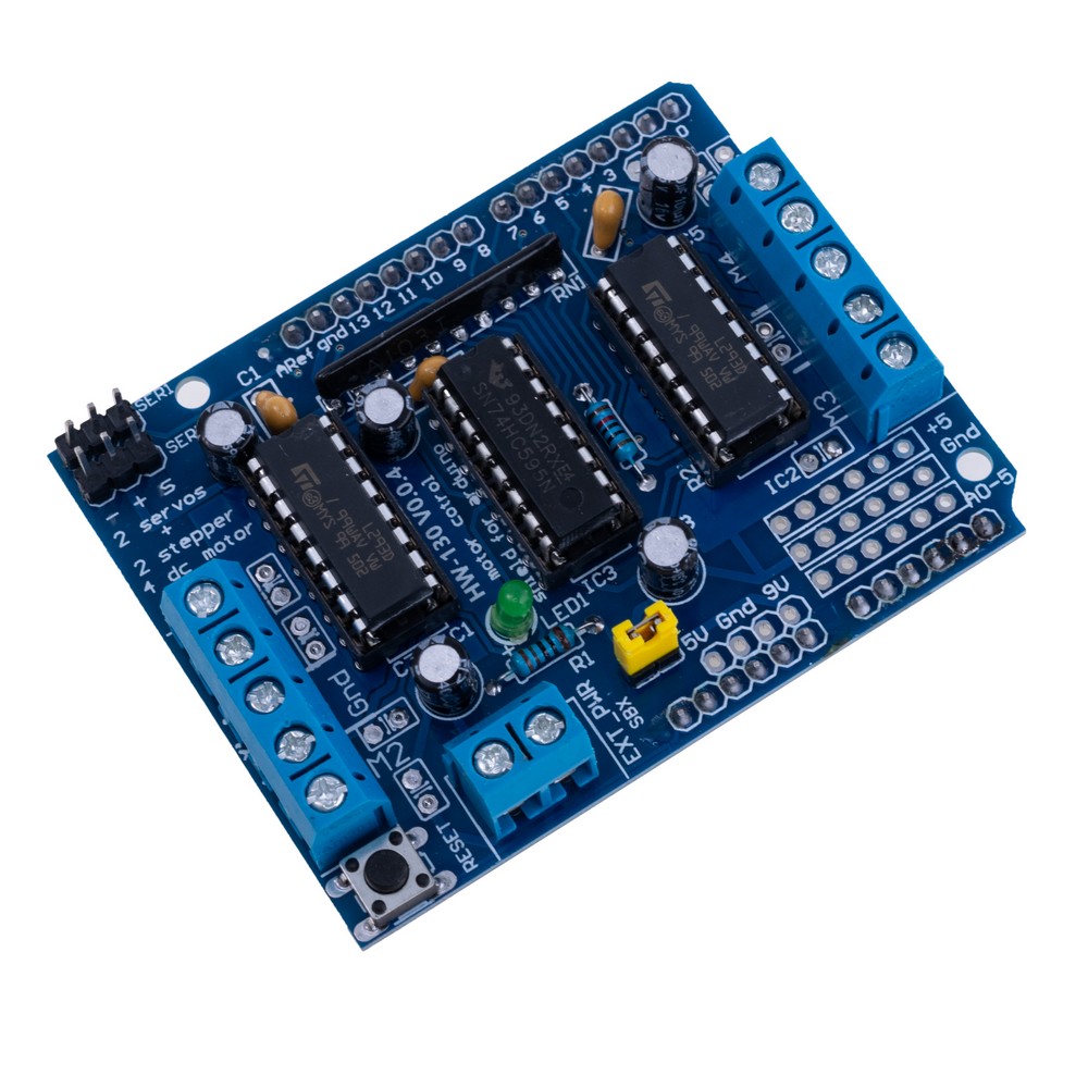 Шилд управління двома кроковими двигунами на L293D