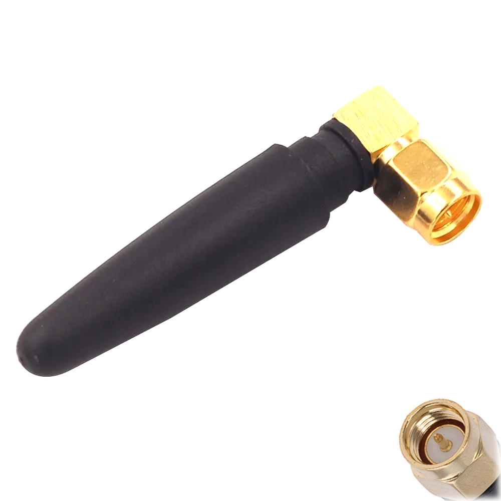 Антена 2.4 ГГц, 3dBi. 2.4GHz antenna SMA-J 52mm, кутова Антена 2.4 ГГц, 3dBi. 2.4GHz antenna SMA-J 52mm, кутова