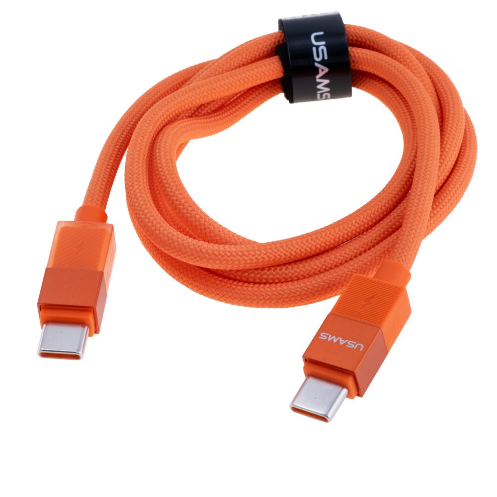 SJ775 U93 240W Charging & Data Cable C to C with Colorful Light (SJ775USB02 Orange – USAMS)