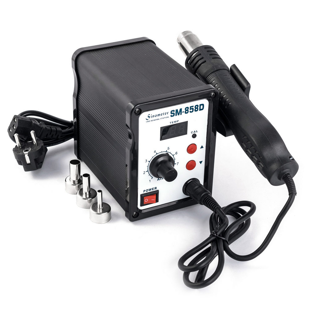 SM-858D Heißluftstation Sinometer SMD Rework Station 700W 100 ° C … 450 ° C 120L/Min LED Anzeige Mikroprozessor gesteuert SM-858D Heißluftstation Sinometer SMD Rework Station 700W 100 ° C … 450 ° C 120L/Min LED Anzeige Mikroprozessor gesteuert