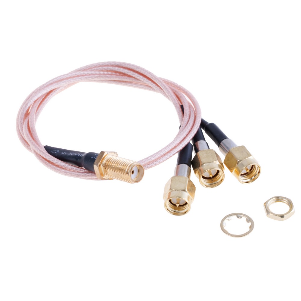 SMA Female-3x SMA Male 30cm RG178 SMA Female-3x SMA Male 30cm RG178