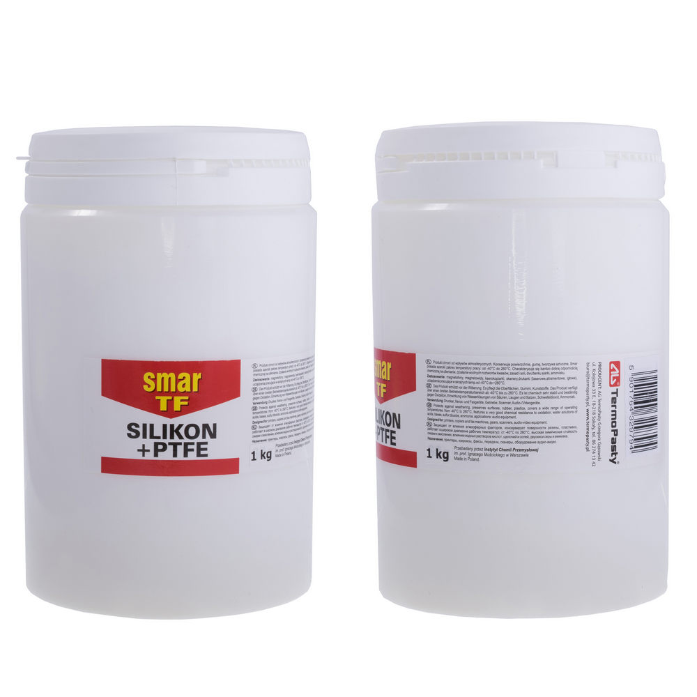 Schmierfett für Kunststoff-Elemente, Silikon-Teflon, 1kg. (SMAR-TF-1000)