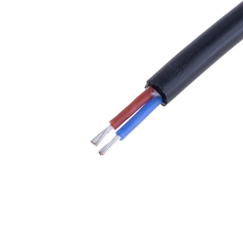 Силіконовий провід 2-жильний в чорній оболонці 20AWG(0.5mm2 20/0.18/TS) синій, коричневий