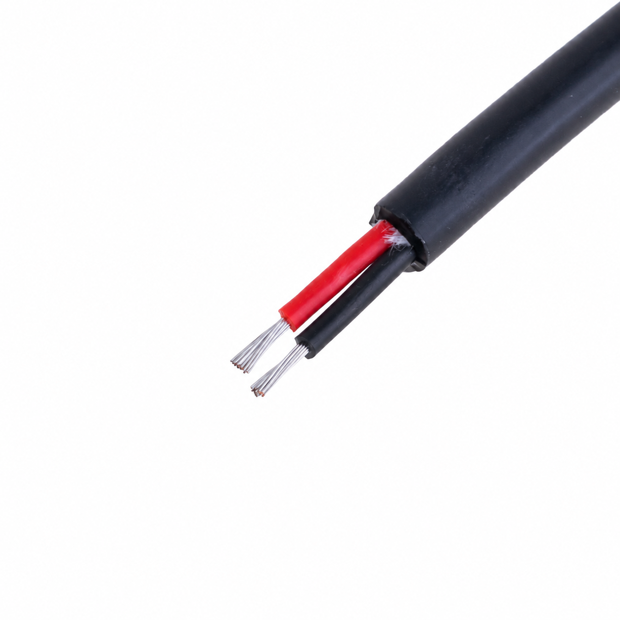Silikondraht 2-adrig in schwarzer Ummantelung 20AWG(0.5mm2 20/0.18/TS) Silikondraht 2-adrig in schwarzer Ummantelung 20AWG(0.5mm2 20/0.18/TS)