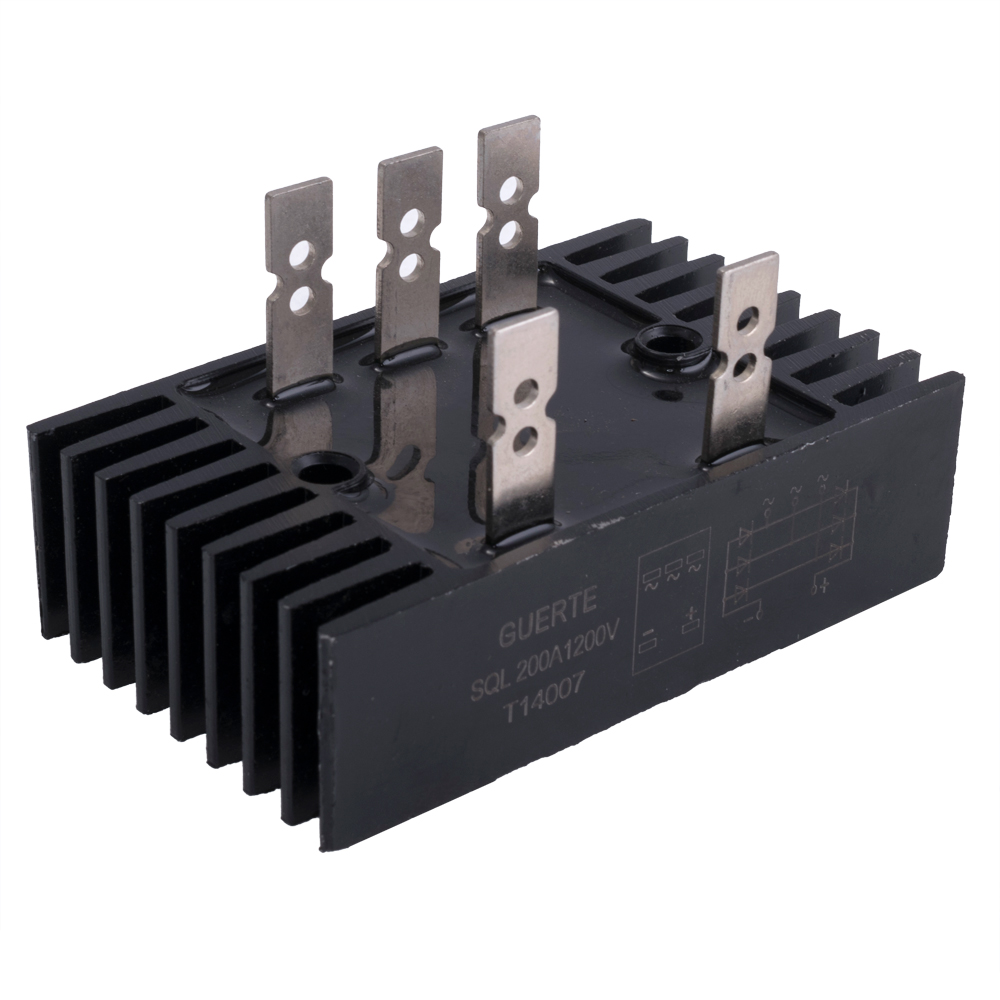3-Phase-Brückengleichrichter Guerte SQL200-12 200A 1200V Kühlkörperdiodenbrücke 3-Phase-Brückengleichrichter Guerte SQL200-12 200A 1200V Kühlkörperdiodenbrücke