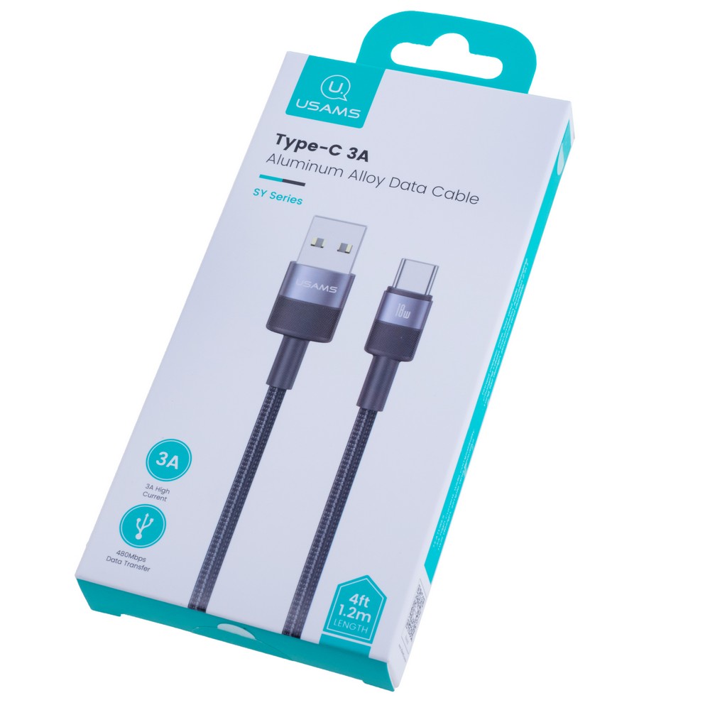 SJ718 Type-C 3A Aluminum Alloy Data Cable - SY Series 1.2m (SJ718USB01 Tarnish – USAMS)