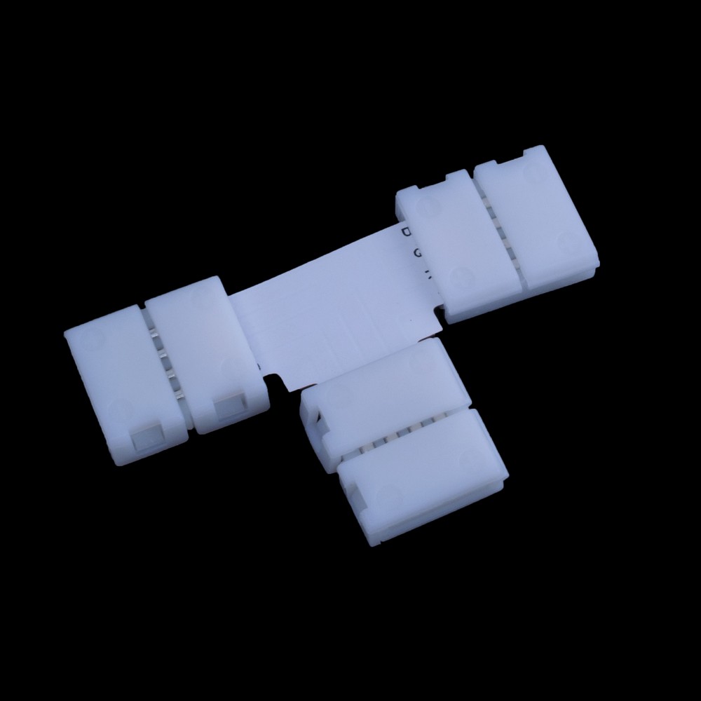 З'єднувач кутовий "T" 10mm LED 3528/5050, 4 контакта.