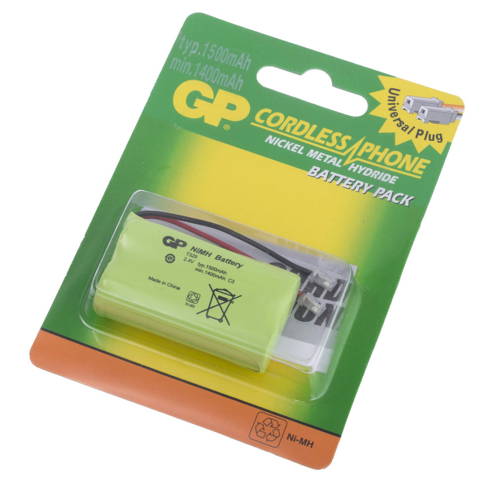 T329-U1  NiMh,  2,4V (2xAA )  1500 mAh,  GP, Akku