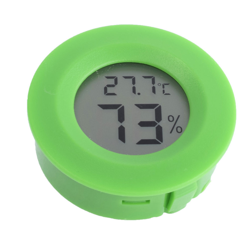 Термометр с гигрометром зеленый