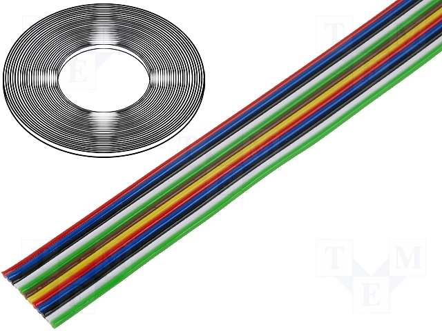 Flachbandkabel TLWY12/0.12-BQ Cable (Flachbandkabel farbig 12х0,12mm2, Cu; PVC; 300V)