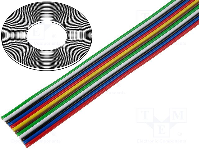 Flachbandkabel TLWY12/0.22-BQ Cable (Flachbandkabel farbig 12х0,22mm2, Cu; PVC; 300V)