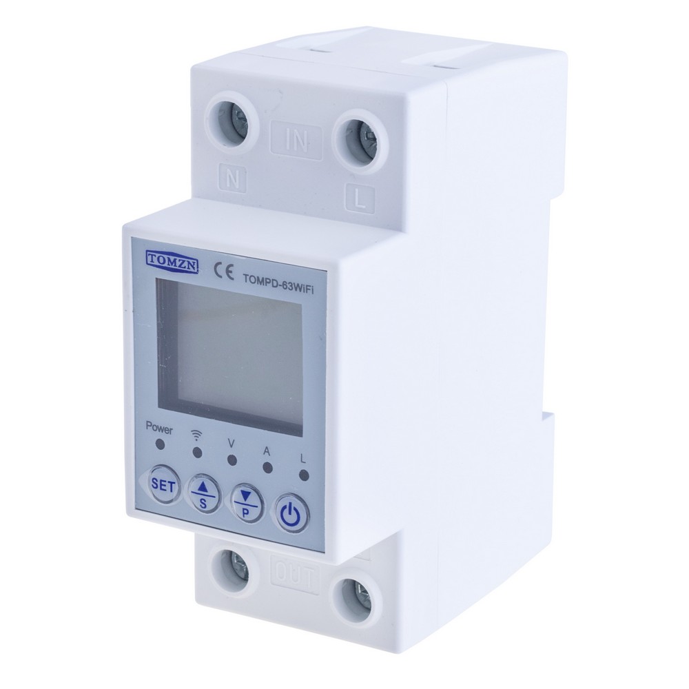 WIFI Circuit breaker Energy Meter Metering Timer with voltage current leakage protection TOMPD-63WIF With backlight 1-63A(TOMZN)