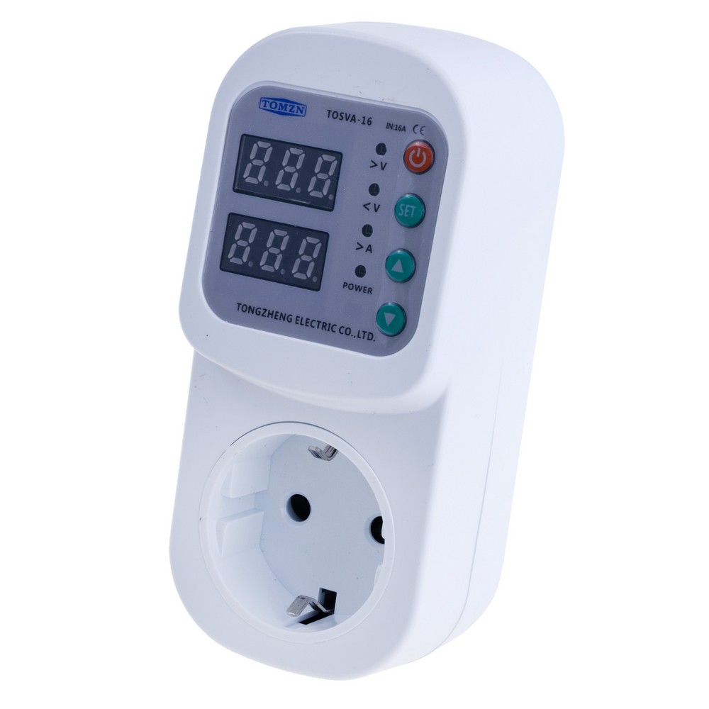 Reclosable Voltage current Protector Socket AC 110V 220V Adjustable 16A Power Surge Protector TOSVA-16 16A(TOMZN) Reclosable Voltage current Protector Socket AC 110V 220V Adjustable 16A Power Surge Protector TOSVA-16 16A(TOMZN)