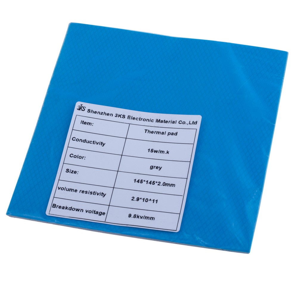 Термопрокладка 2mm, 145x145mm, 15W/m.k. колір: сірий 3KS Термопрокладка 2mm, 145x145mm, 15W/m.k. колір: сірий 3KS