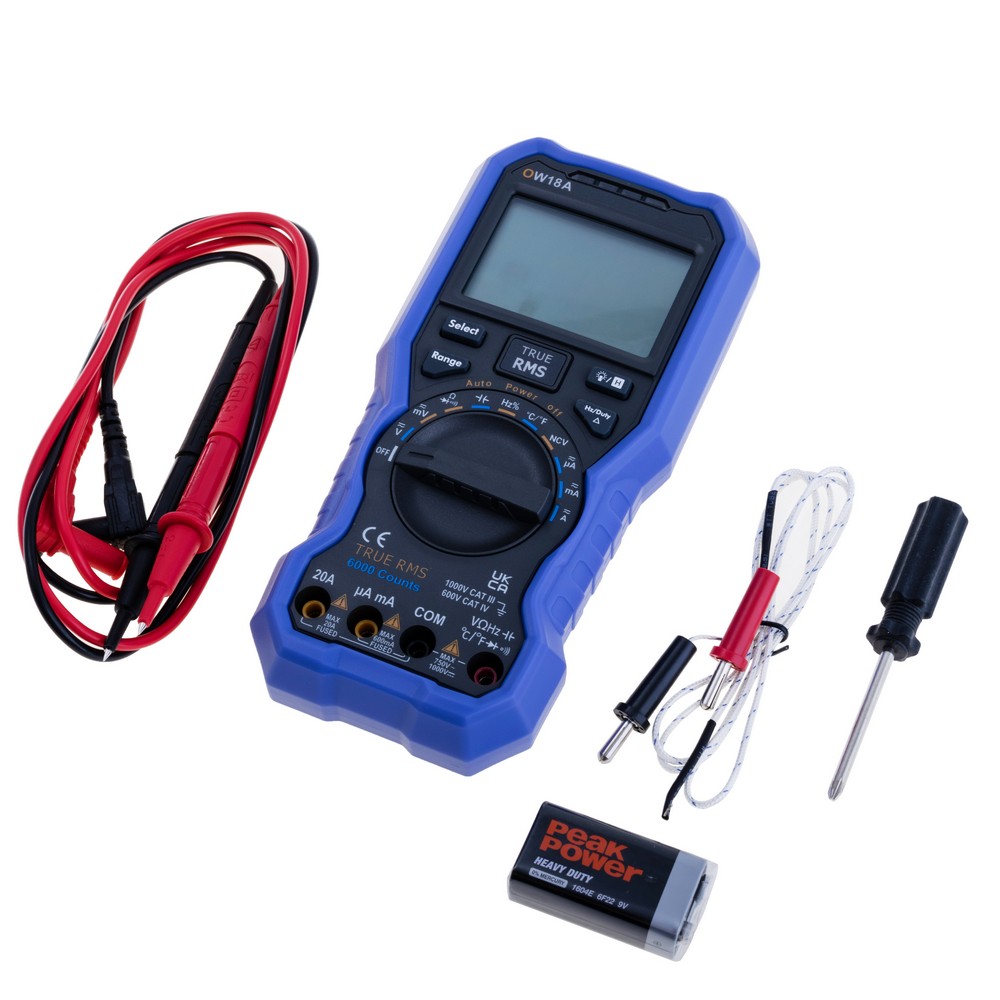 Digitalmultimeter True RMS, OW18A Digitalmultimeter True RMS, OW18A