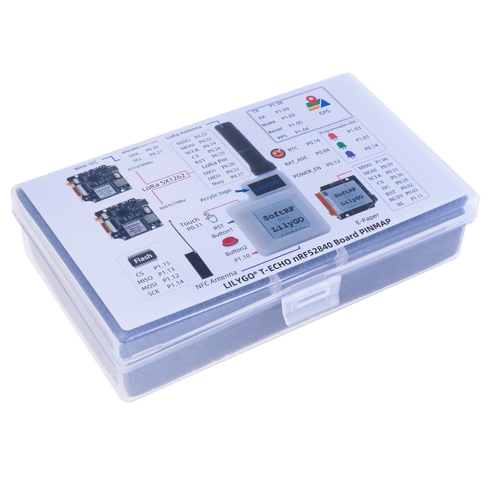 LILYGO® TTGO SoftRF T-Echo NRF52840 433MHz Black BME280 Kit