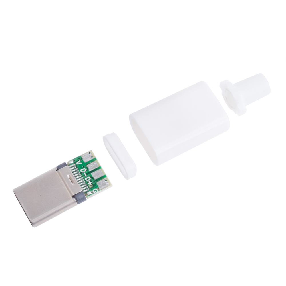 Type-C USB вилка apple style белая
