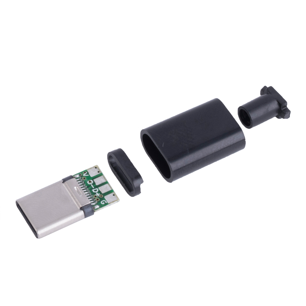 Type-C USB вилка apple style черная