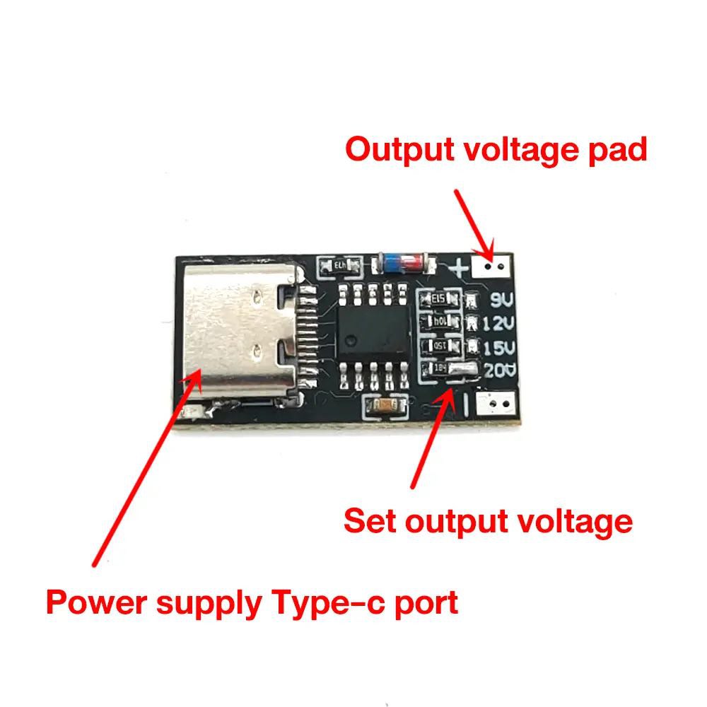 Конвертер напряжения Type-C Power delivery->  9/12/15/20VDC