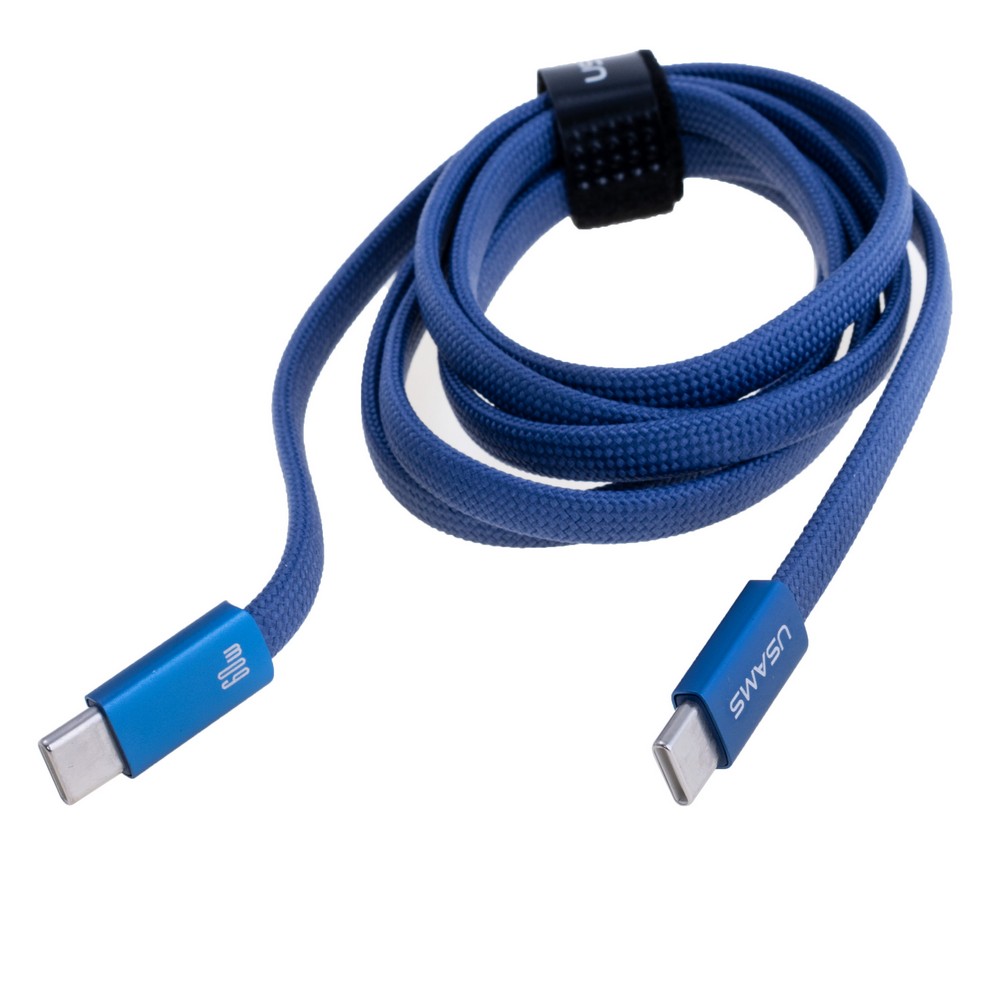 SJ783  U96 60W Type-C to Type-C Ultra-thin Charging & Data Cable (SJ783USB01 Blue – USAMS)