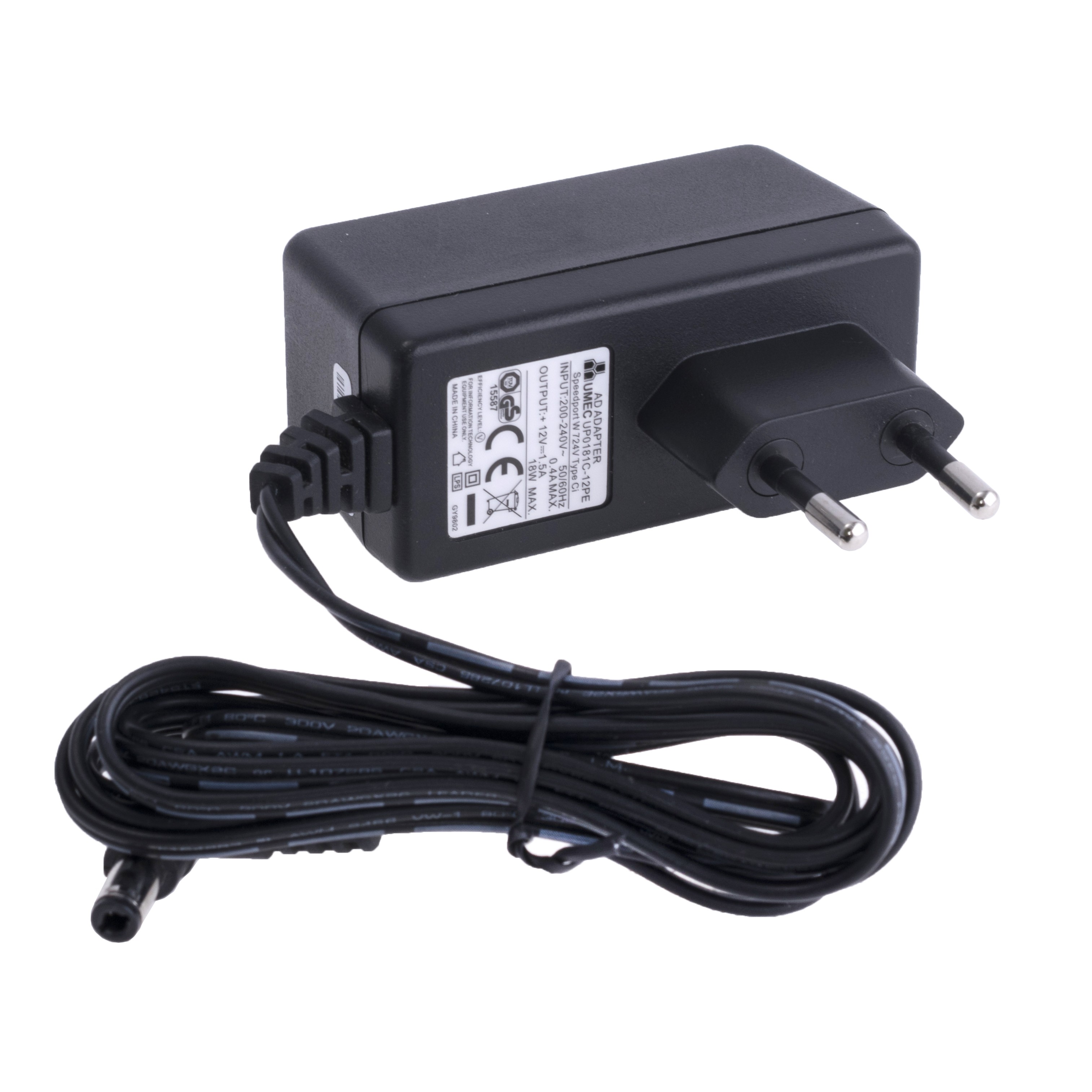 UP0181C-12PE 12V/1,5A (штекер угловой) UP0181C-12PE 12V/1,5A (штекер угловой)