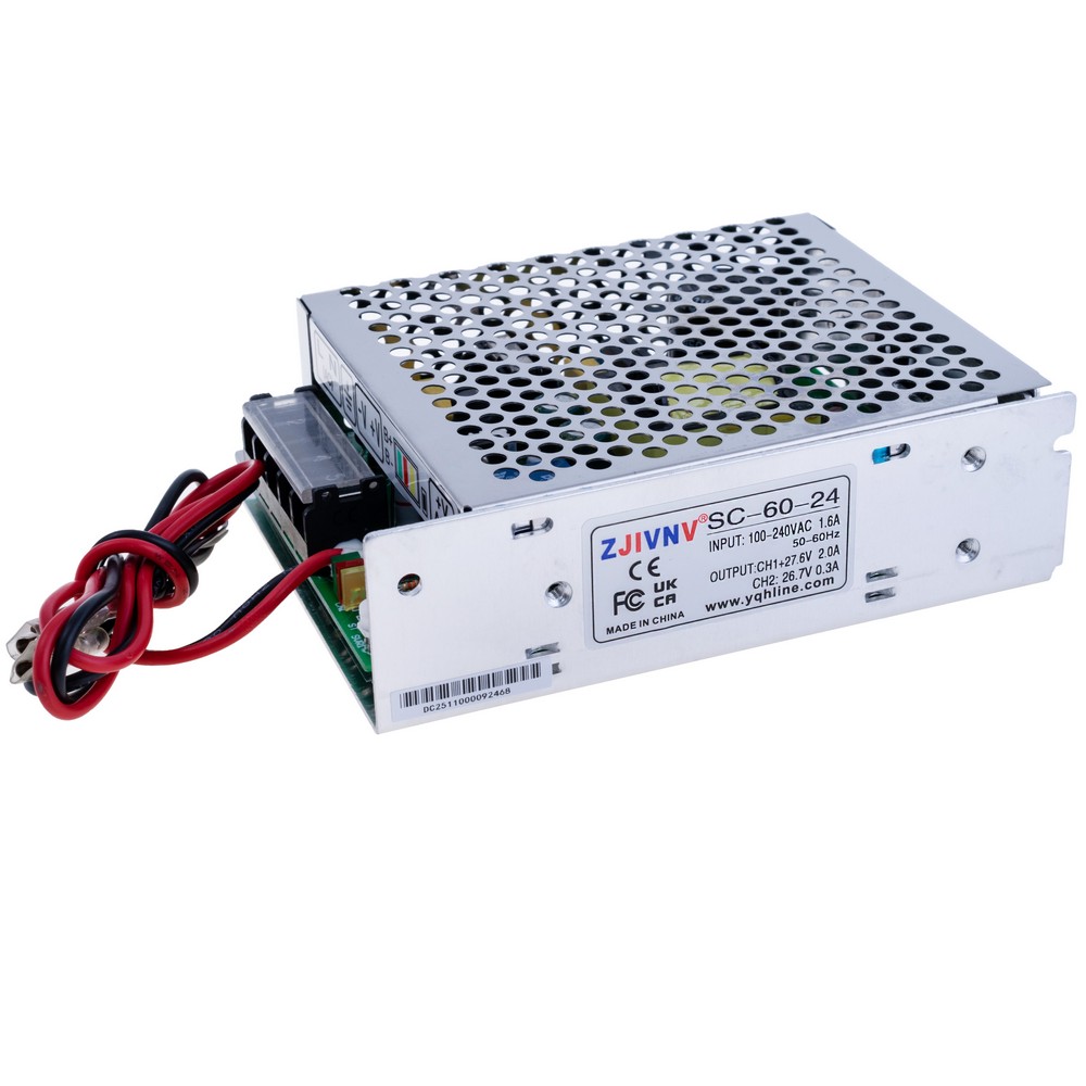 Блок живлення що вбудовується з функцією ДБЖ UPS для свинцевих АКБ 48W, 24V SC-60-24