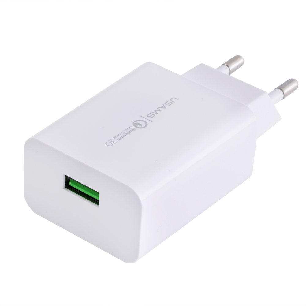 Зарядное устройство US-CC083 T22 Single USB QC3.0 (USAMS) белое