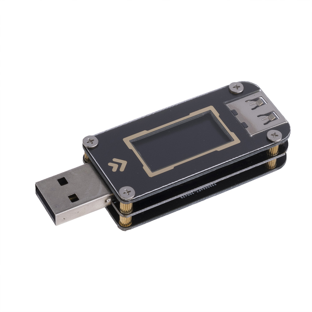 Цветной USB тестер (вольтметр, амперметр, контролер заряда) (FNB-28)