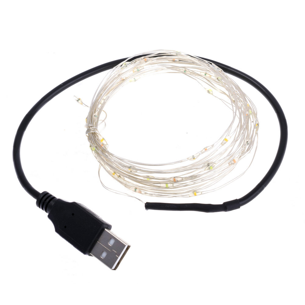 LED-Lichterkette USB 5m 50led, RGB