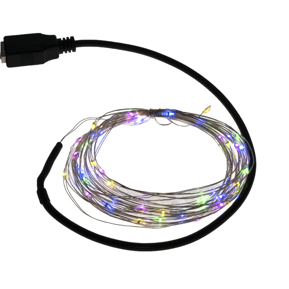 LED-Lichterkette USB 5m 50led, RGB