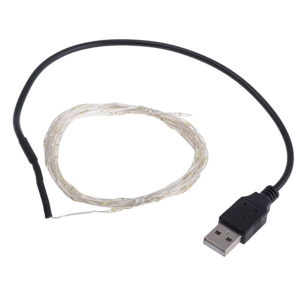 LED-Lichterkette USB 5m 50led, weiß LED-Lichterkette USB 5m 50led, weiß