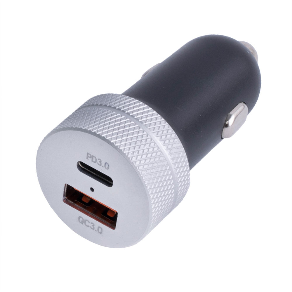 Автомобильное зарядное устройство USB-A + USB-C. Уценка: без упаковки Автомобильное зарядное устройство USB-A + USB-C. Уценка: без упаковки