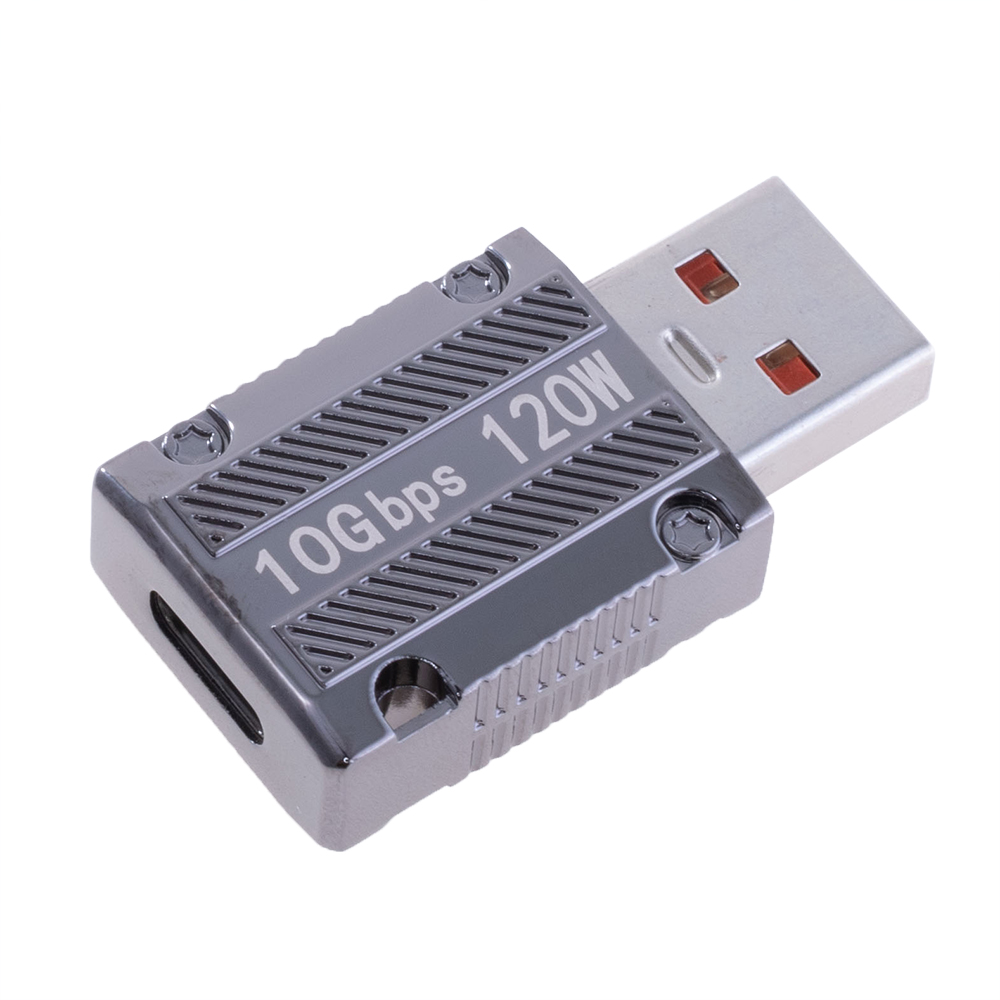 Переходник с USB-A 3.0 в USB type-С, 10Gbps, 120W