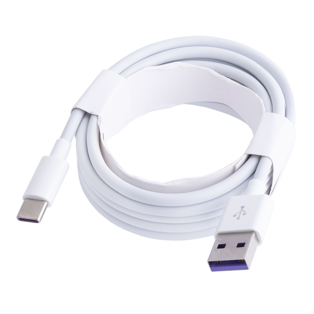 Кабель USB-A/USB type-C "папа", 5А, белый, 2 метра