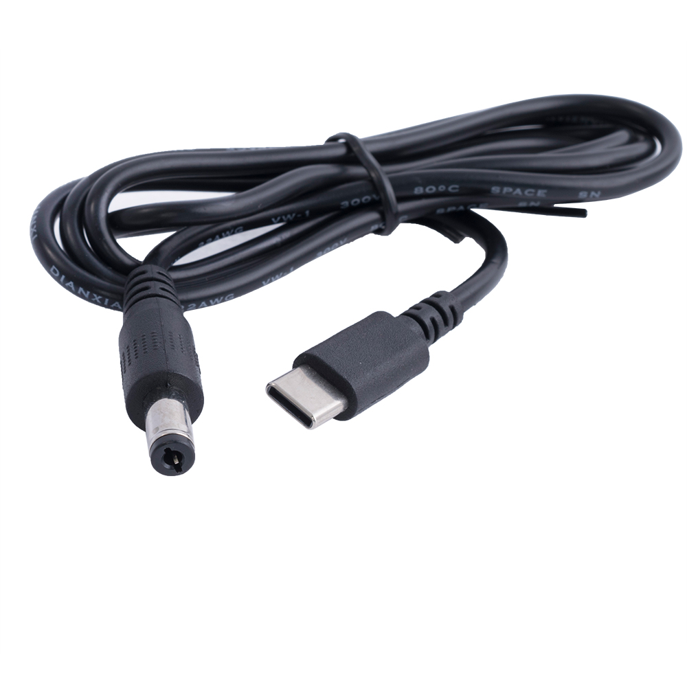 Кабель преобразователь USB-C PD в 5.5x2.1mm 9VDC 1m Кабель преобразователь USB-C PD в 5.5x2.1mm 9VDC 1m