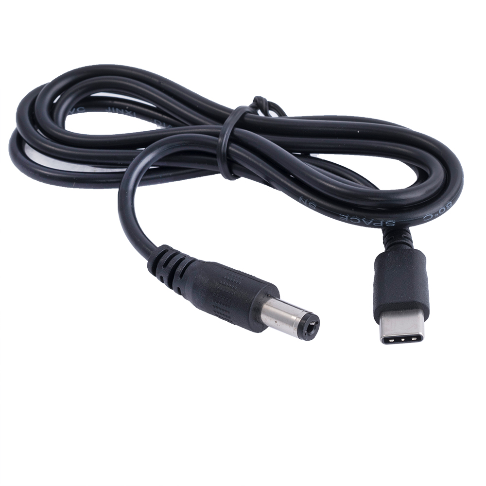 Кабель преобразователь USB-C PD в 5.5x2.1mm 20VDC 1m Кабель преобразователь USB-C PD в 5.5x2.1mm 20VDC 1m